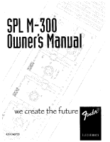 Fender SPL-M300-MonitorAmplifier - Owners Manual 